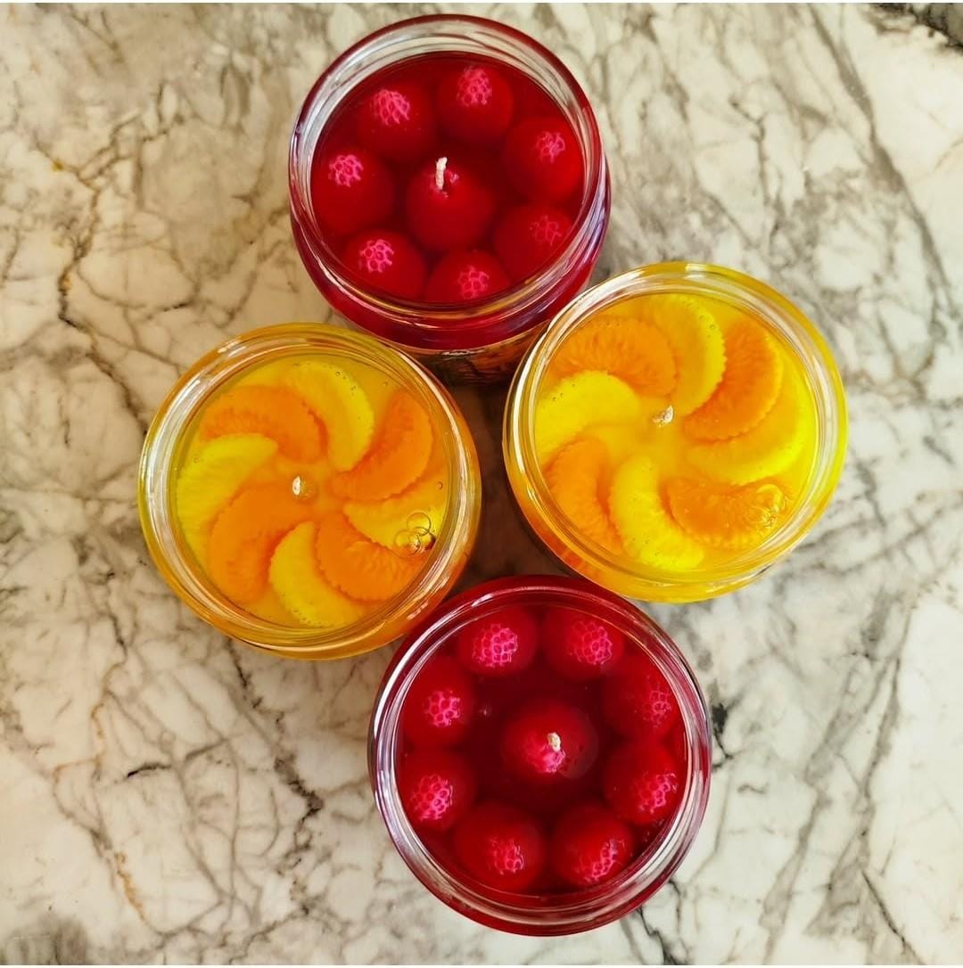 Pastry fruity candles