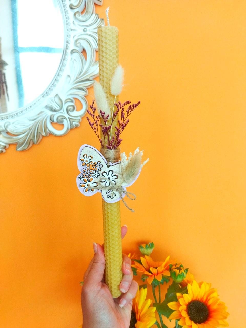 Λαμπάδες πασχαλινές από κερήθρα